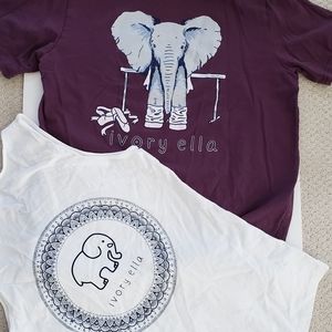 Ivory Ella - ballet pointe barre and logo tank